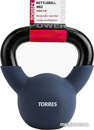 Гиря Torres PL55224 4 кг (серый)