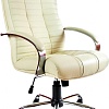 Офисное кресло Деловая обстановка Атлант Хром кожа люкс (бежевый)