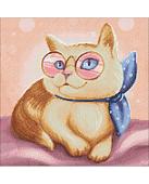 Алмазная мозаика Wizardi Пушистая кошечка 2WD2450