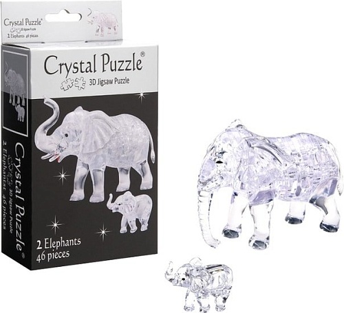 3Д-пазл Crystal Puzzle Два слона 90235