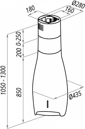Кухонная вытяжка MAUNFELD Kent 50 (красный)