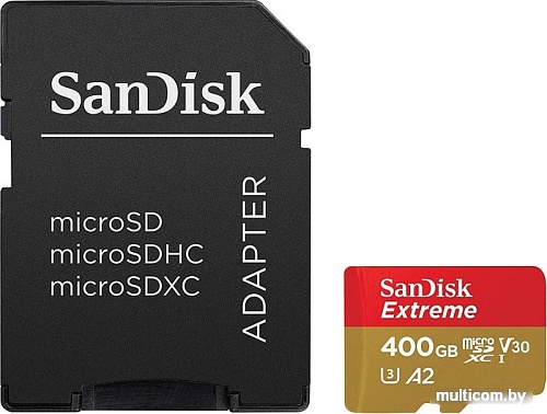 Карта памяти SanDisk Extreme SDSQXA1-400G-GN6MA 400GB (с адаптером)