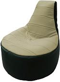 Кресло-мешок Flagman Трон Т1.3-41 (светло-бежевый/зеленый)