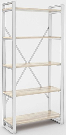 Стеллаж Hype Mebel Стандарт-2 50x200 (белый/древесина белая)
