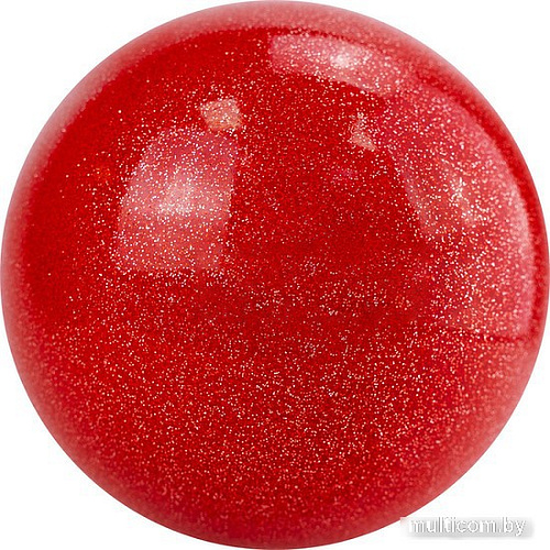 Мяч для художественной гимнастики Torres AGP-15-02 (красный/блестки)
