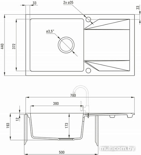 Кухонная мойка Deante Evora ZQJ 2113 (графитовый)