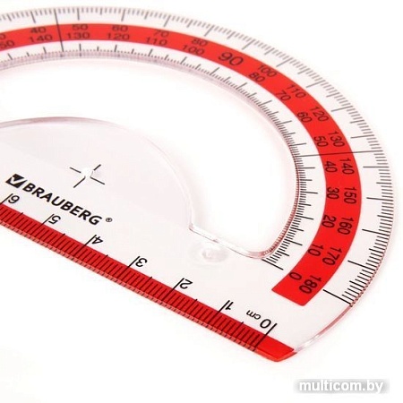 Транспортир BRAUBERG Fresh zone 210760