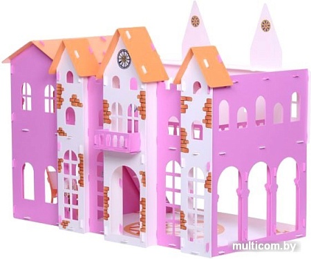 Кукольный домик Krasatoys Замок Джульетты с мебелью 000261 (белый/розовый)