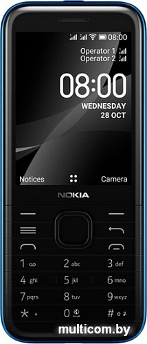 Мобильный телефон Nokia 8000 4G Dual SIM (синий)