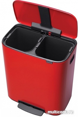 Brabantia Bo Pedal Bin 2 x 30 л (пламенно-красный)