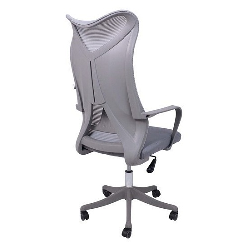 Кресло AksHome Abraham ткань/сетка, серый)