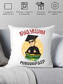 Декоративная подушка Print Style Будущий миллиардер 40x40plat185 (40x40 см)