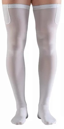 Чулки компрессионные Venoteks 1А212 1 кл.к. со вставкой (M, белый)