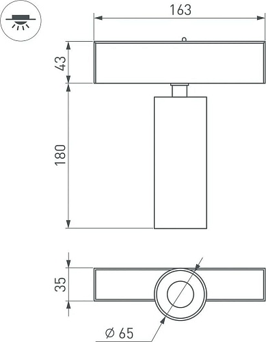 Трековый светильник Arlight Mag-Spot-45-R85-12W Warm3000 046591