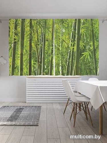 Комплект штор JoyArty Плотный бамбук Oxford DeLux 1.45x1.8 м (2 шт)