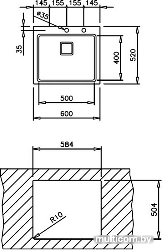 Кухонная мойка TEKA Zenit R15 1B