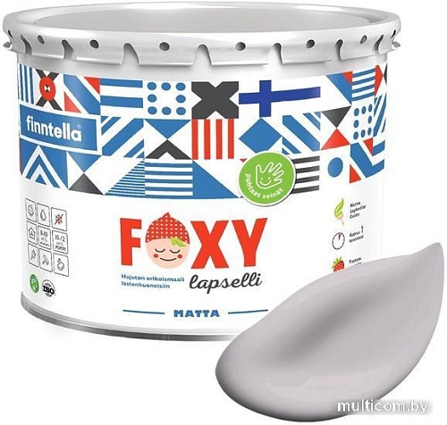 Краска Finntella Foxy Lapselli Matte Nukka F-50-1-3-FL202 2.7 л (серый)