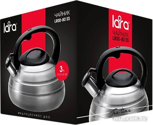 Чайник со свистком Lara LR00-80 SS