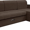 Диван Сириус Лидер-1 c оттоманкой НПБ 260x165 (Eva 26 велюр коричневый)