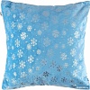 Декоративная подушка Домашняя Мода Новогодний принт (50х50, голубой)