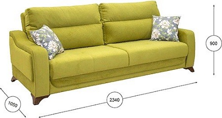 Диван Нижегородмебель Фрея ТД 192 (луна 8/эйрсан 8/фибра ромбы цветные)