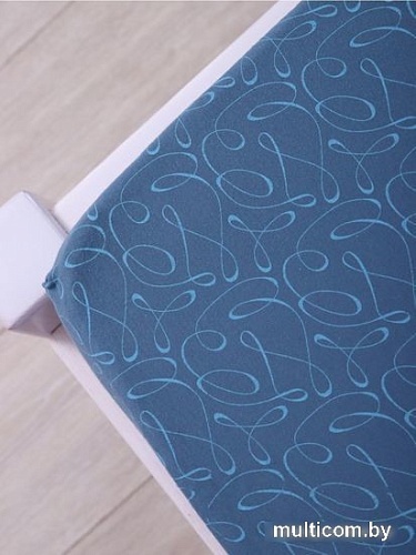 Постельное белье Luxsonia Трикотаж на резинке 120x200 1393 (вензель синий)