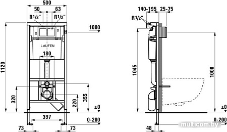 Инсталляция для унитаза Laufen CW1 8946600000001