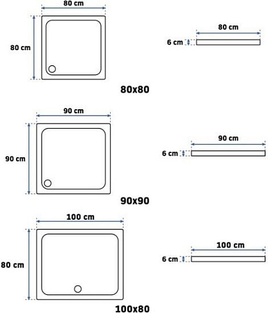 Душевой поддон Rea Savoy 90x90 (черный)