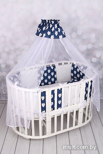 Постельное белье Amarobaby Baby Boom КПБ-3-Белые-медведи (синий)