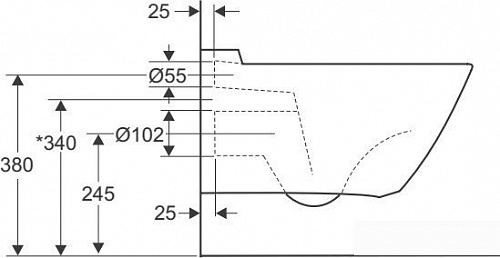 Унитаз Jacob Delafon Presqu'ile E1466