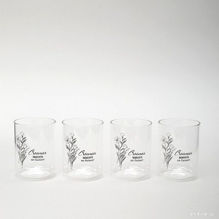Набор стаканов для воды и напитков Agness Счастье 887-284 (4 шт)