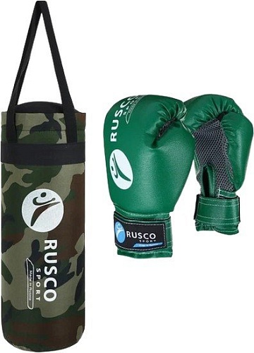 Набор для бокса детский Rusco Sport 4oz (хаки)