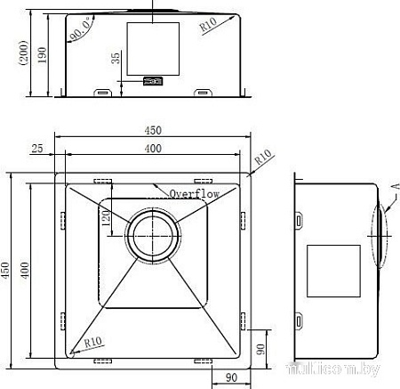Кухонная мойка ZorG ZRN 4545 Premium + cмеситель Asgard Premium Satin