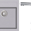 Кухонная мойка Aquasanita Tesa SQT100W + Akvaduo 2663 (алюметаллик 202/хром 001)