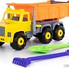 Полесье Супергигант автомобиль-самосвал + лопата и грабли 5557