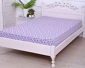 Постельное белье Luxsonia Трикотаж на резинке 90x200 3366 (перышки серый)