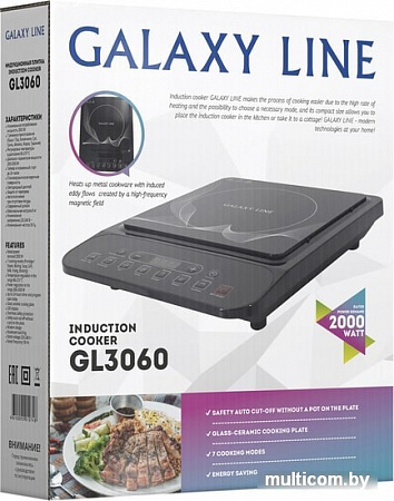 Настольная плита Galaxy GL3060 (черный)