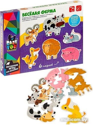 Мозаика/пазл Bondibon Веселая ферма ВВ4825