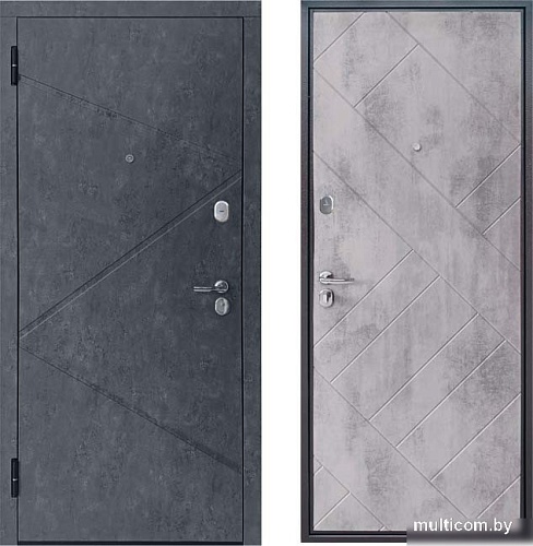 Металлическая дверь Guard Loft бетон графит/бетон серый (86x205, левая)