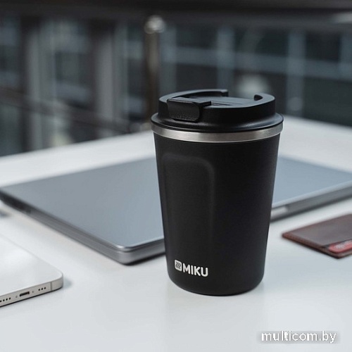 Термокружка Miku 380мл (черный)