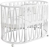 Кроватка-трансформер Indigo Нарру Bambini 7 в 1 (белый)