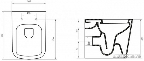 Унитаз BelBagno Albano BB120CBR