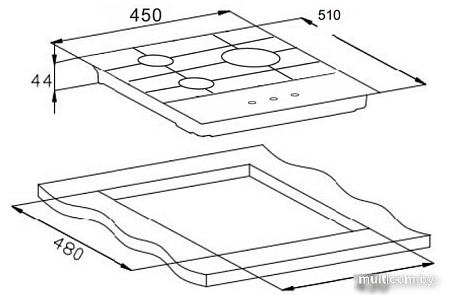 Варочная панель Weissgauff HGG 451 WGh Nano Glass