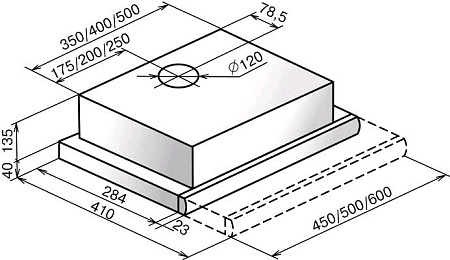 Кухонная вытяжка Elikor Интегра 50П-400-В2Л (белый/дуб венге)