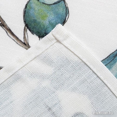 Полотенце Этель Flower mood 7588541 (белый/зеленый)