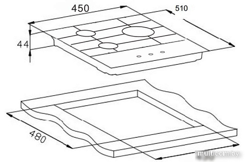 Варочная панель Weissgauff HGG 451 WGh Nano Glass