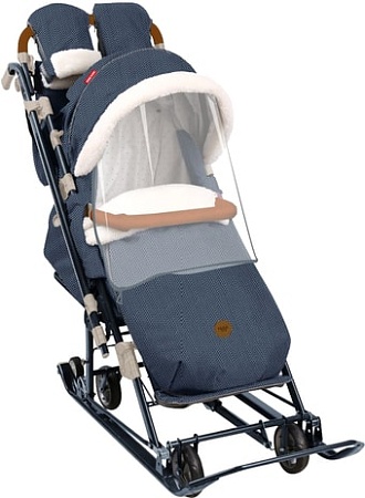 Санки-коляска Nika НД7-8К/1 (синий)