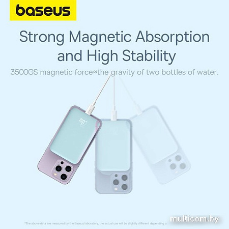Внешний аккумулятор Baseus Magnetic Mini Air Wireless Fast Charge Power Bank 20W 10000mAh (голубой)