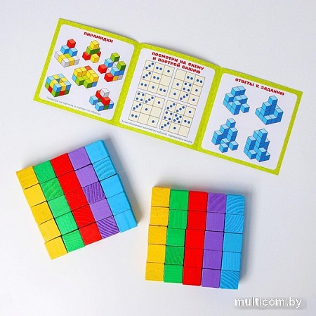 Развивающая игра Лесная мастерская Кубики 4700127 (50 шт)