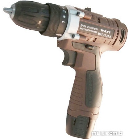 Дрель-шуруповерт WATT WAS-12 Li-2 101202712 (с 2мя АКБ)